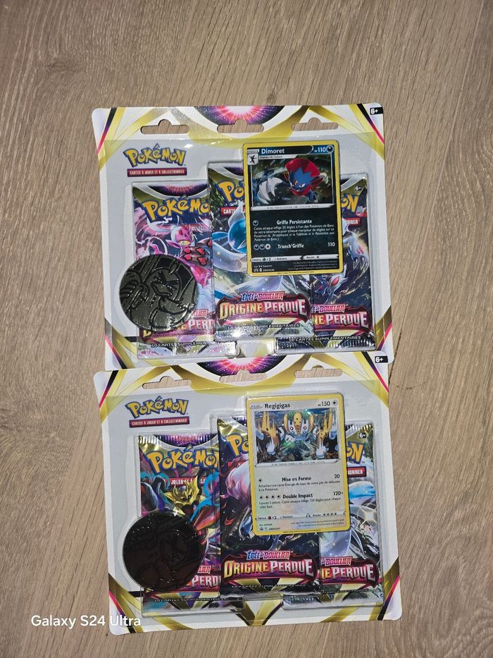 Pokemon lot de 2 tripack origine perdue