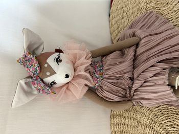 poupée biche en lin et coton