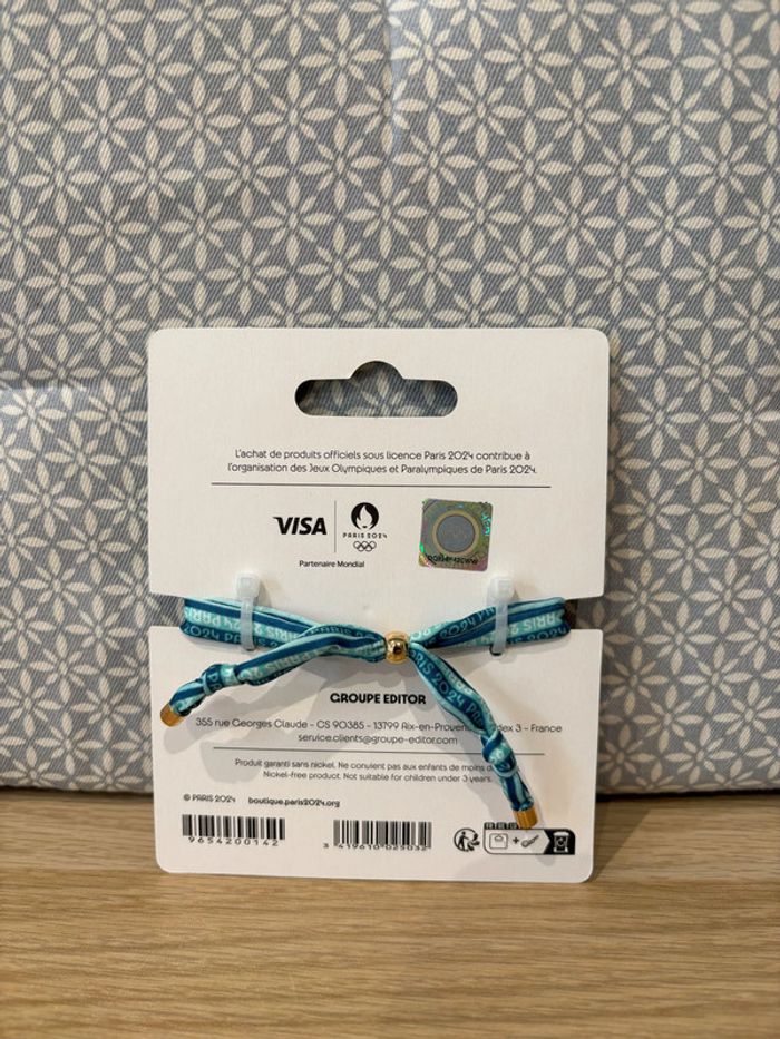Bracelet Tissu Bleu "Paris 2024" JO Paris 2024 - photo numéro 2