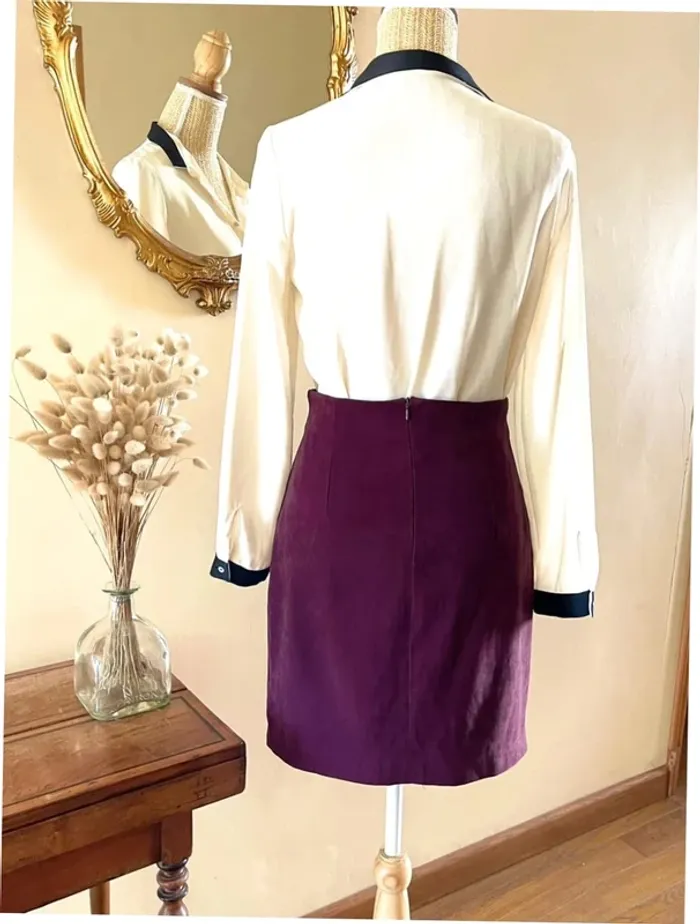 Sublime Jupe Vintage Kiabi - Bordeaux/Aubergine - Touché Pêche - photo numéro 7