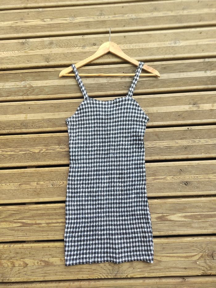 Robe à carreaux noir et blanc – Robe Vichy – Taille L – Jennyfer - photo numéro 2