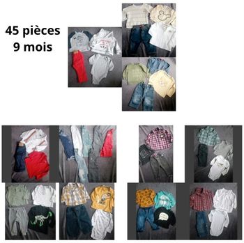 Lot 10 tenues assorties + 7 salopettes