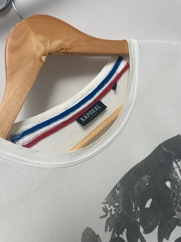 T-shirt white Paris Kaporal Mens Size Large - photo numéro 8