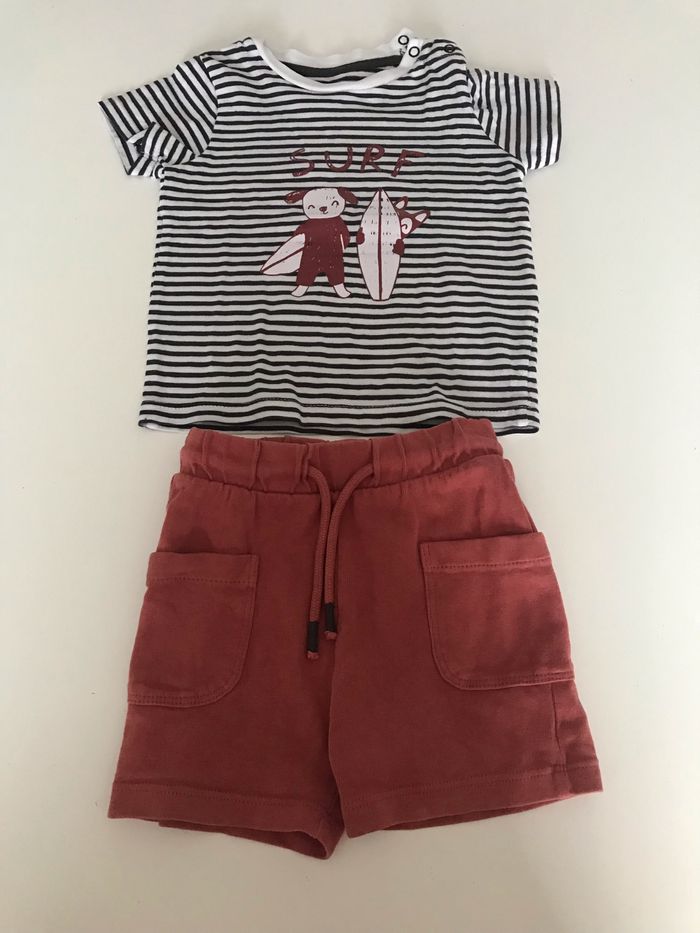Ensemble bébé t-shirt + short 9M