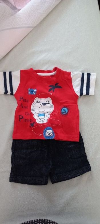 Ensemble bébé garçon short et tee-shirt