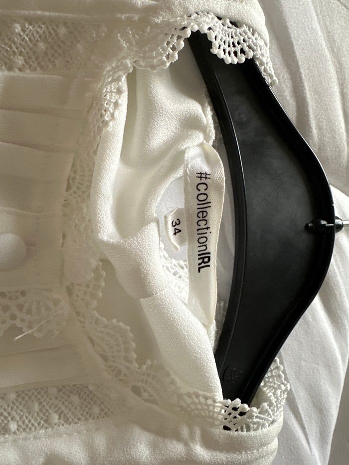 Chemisier blanc finition dentelle tsx - photo numéro 2