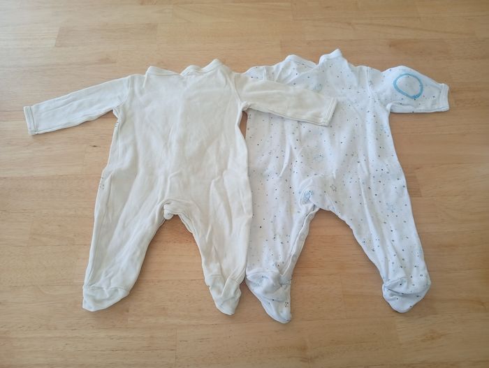 Lot de Pyjamas Manches Longues Léger Mixte 1 Mois - photo numéro 2