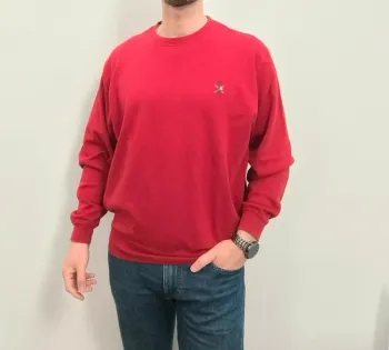 Magnifique Sweat homme polo golf taille L rouge logo bleu marine excellent état