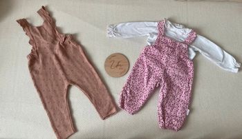 Lot de 2 combinaisons bébé fille 12 mois neuves!