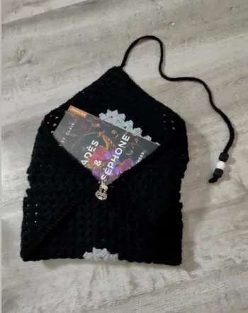 Pochette à livre pour broché noir et gris neuf