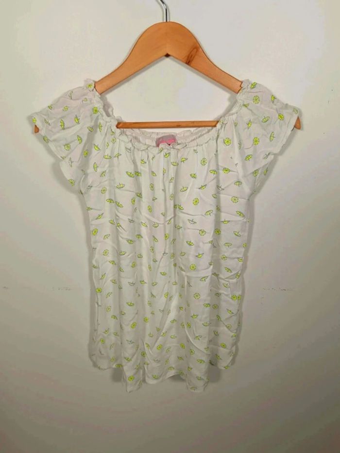 C13 blouse imprimée blanche Lisa Rose 12 ans