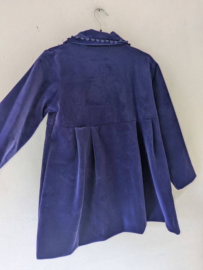 Manteau bleu velours 10 ans - photo numéro 2