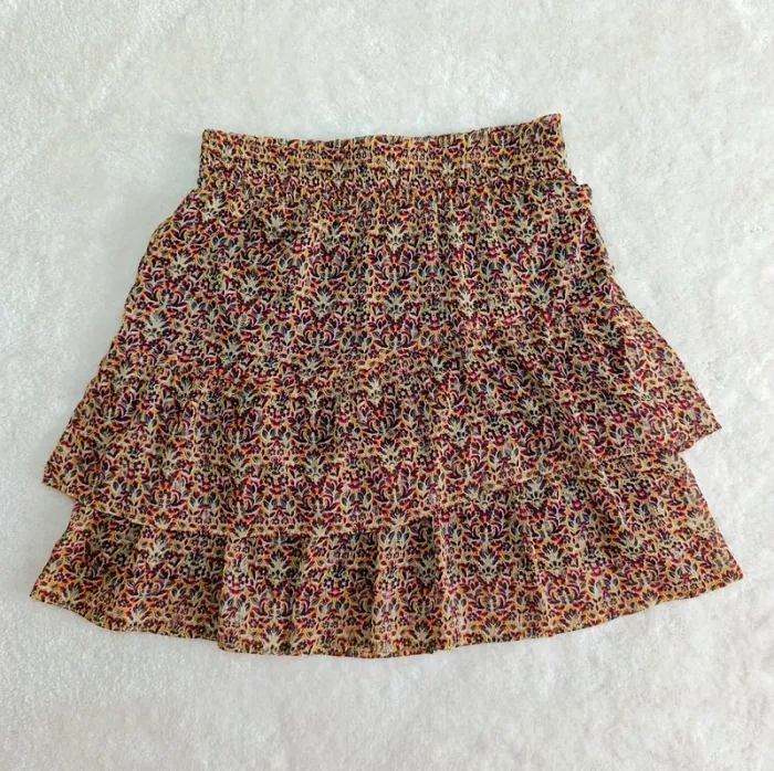 Mini jupe à volants Bonobo 34 taille élastique légère fluide - photo numéro 3