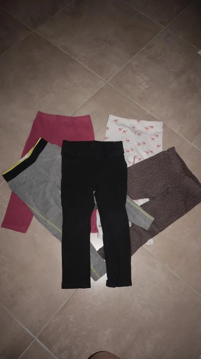 Lot de 5 leggings 2-3ans - photo numéro 2