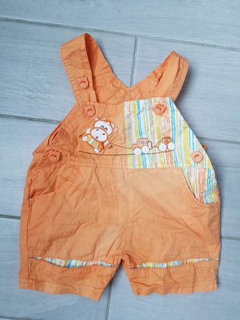 Salopette short fin  été  taille 6/9mois