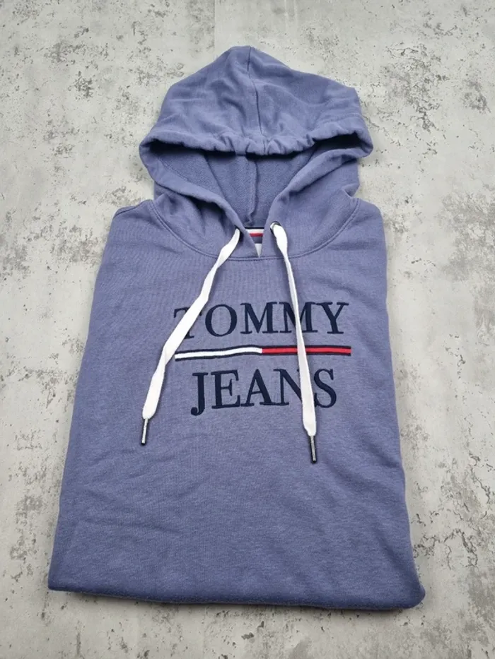 Sweat à capuche Tommy Jeans mauve S Femmes (mesures en photos) - photo numéro 2