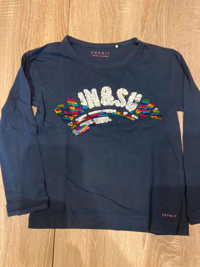 T shirt ML marine esprit 4/5 ans