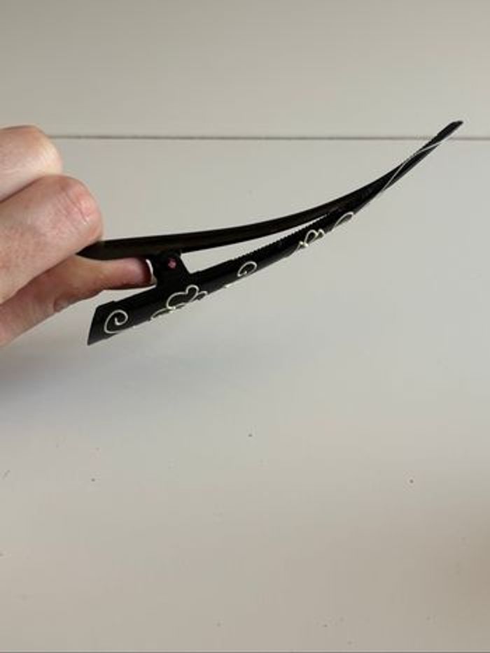 Pince à bec métallique noir à motifs blanc - photo numéro 2