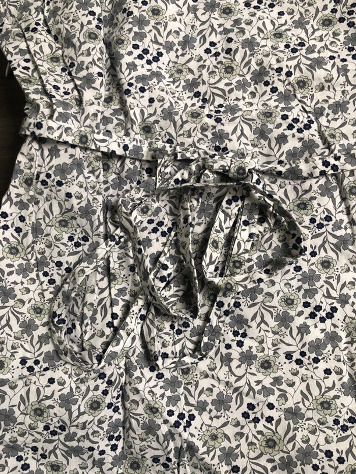 Blouse Somewhere taille 38 fleurie bleu gris - photo numéro 6