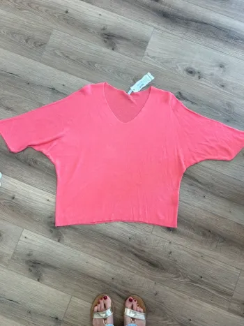 Pull fin femme Pull léger femme taille 38 taille 40 taille 42 couleur rose corail