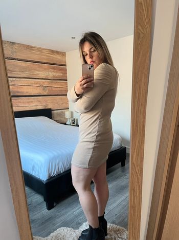 Robe pull beige