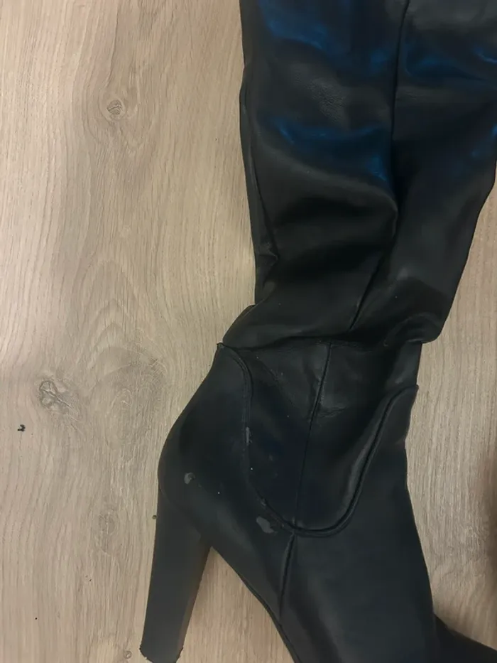 Bottes hautes noire à talons taille 38 - photo numéro 4