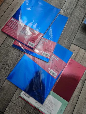 Lot de papiers miroir scrapbooking