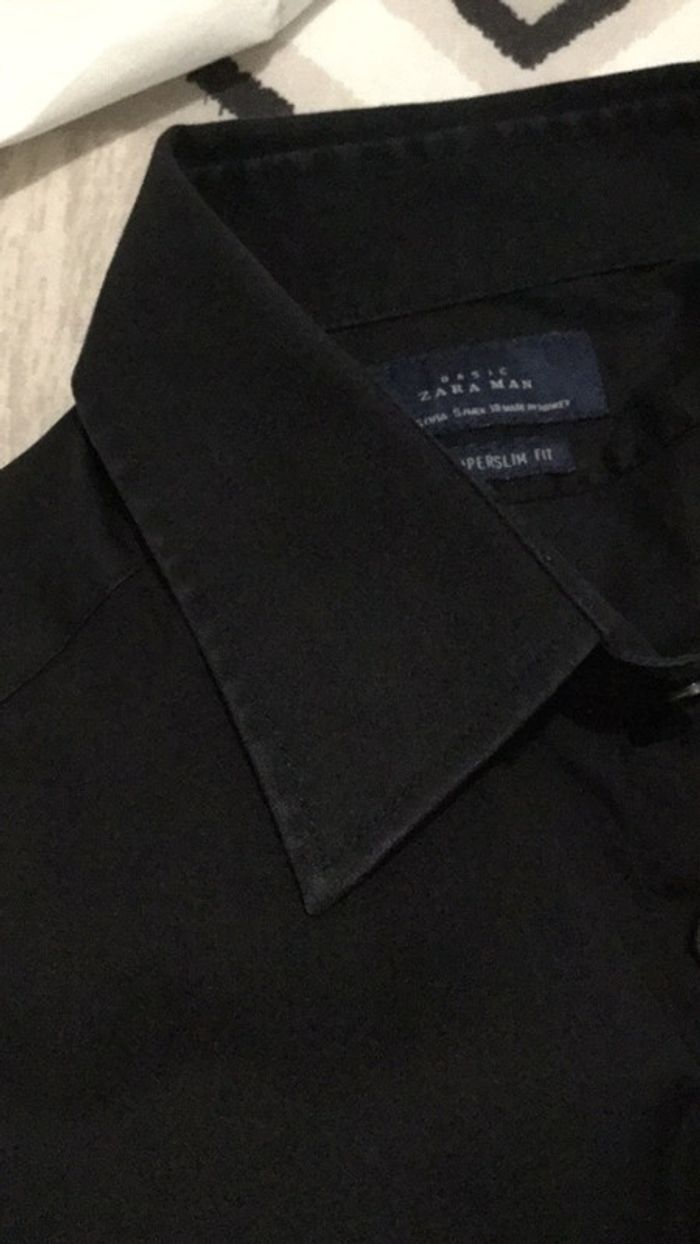 Chemise noire homme Zara - photo numéro 5