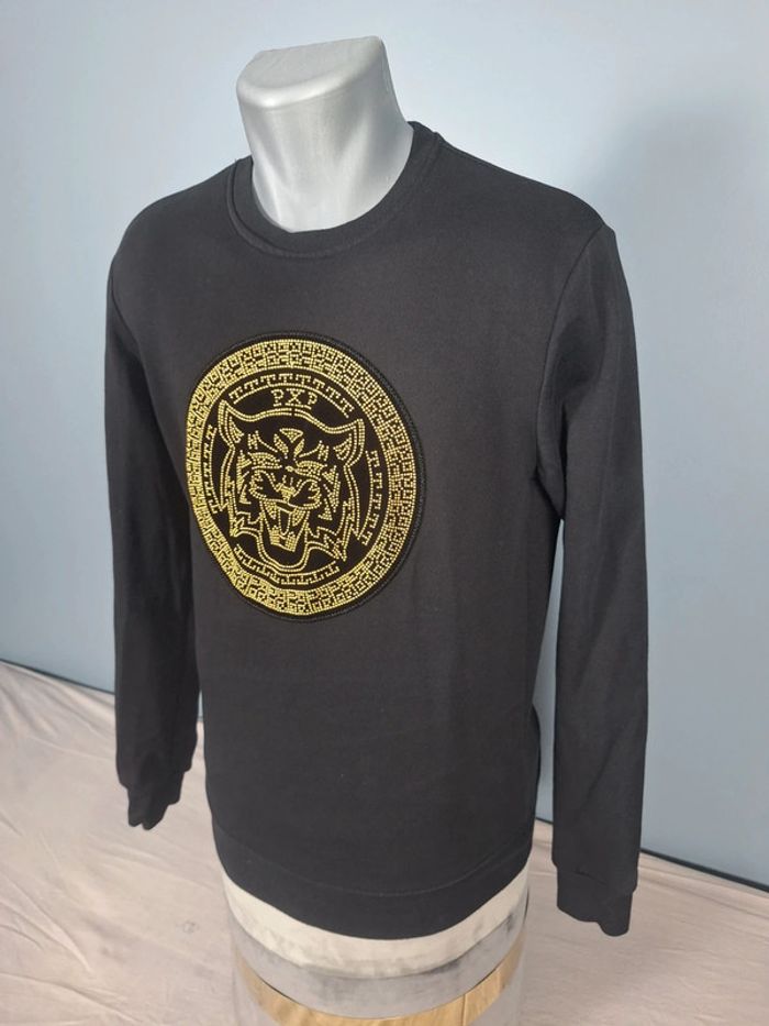 Sweat col rond léger / crewneck projet x paris homme noir / taille M brodé (474) - photo numéro 4