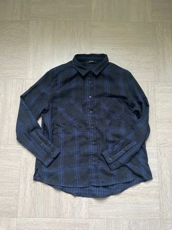Chemise à carreaux noir et bleu marine Burton