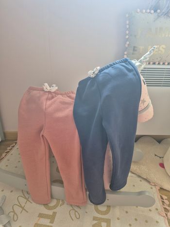 Lot 2 leggings chaud en molleton 4ans 104cm