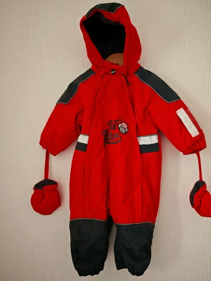 Combinaison ski rouge 18 mois enfant - photo numéro 2