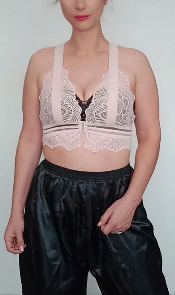 Bralette / brassière top crop dentelle pastel xl
