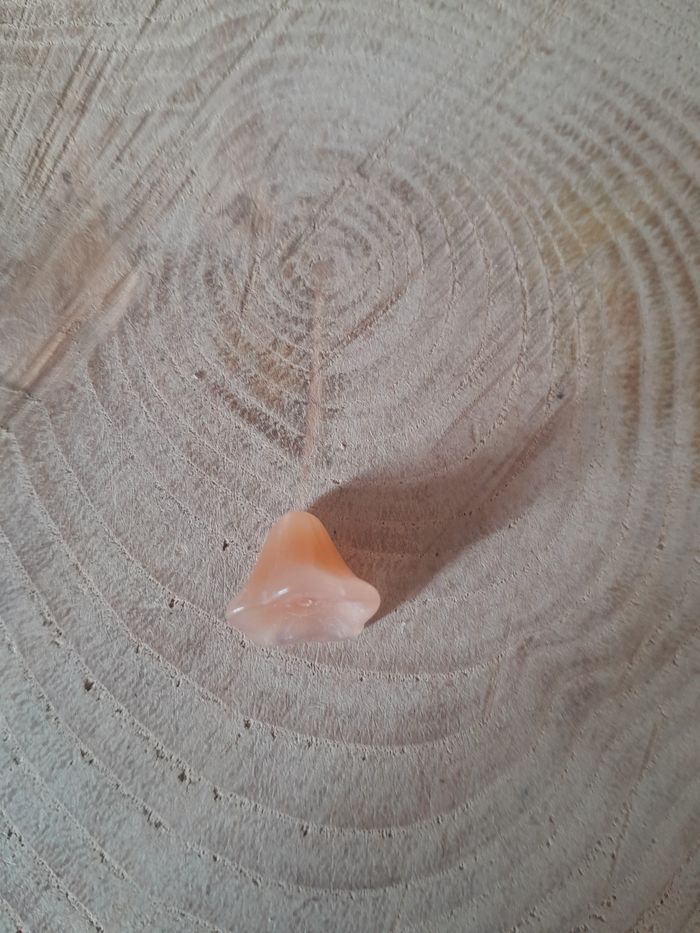 Lot de 50 perles en verre fleurs marron, transparente, roses, blanches, saumon,vertes - photo numéro 7