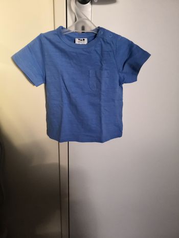 T-shirt manches courtes avec poche coeur (Bleu) 12 mois (74 cm) Tape à l'Oeil