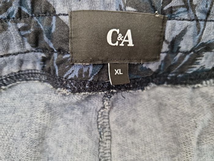 Short Bleu Marine Délavé Imprimé Palmiers - photo numéro 5