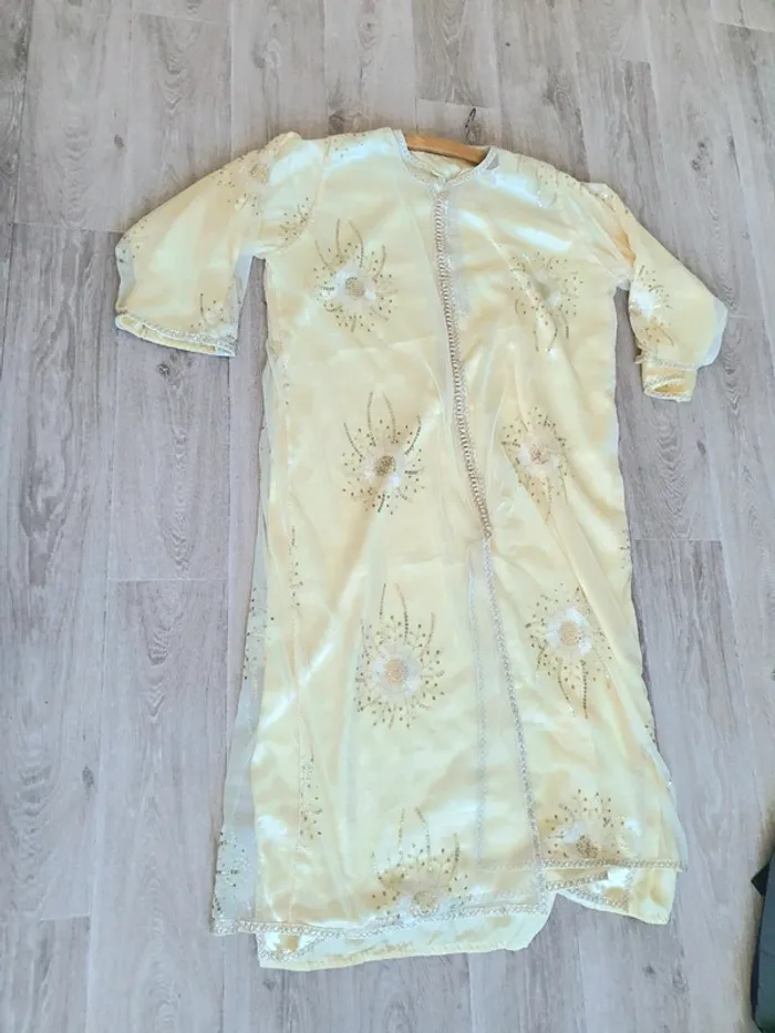 Caftan 2 pièces jaune - photo numéro 2