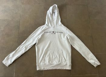 Sweat blanc Tommy Hilfiger taille 14 ans
