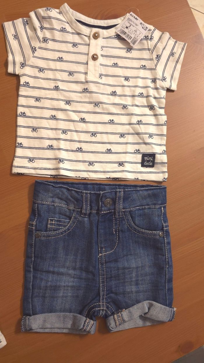 (Neufs non portés) 🥰💙 Teeshirt mc , shorts 3 mois garçon 💙🥰 - photo numéro 2