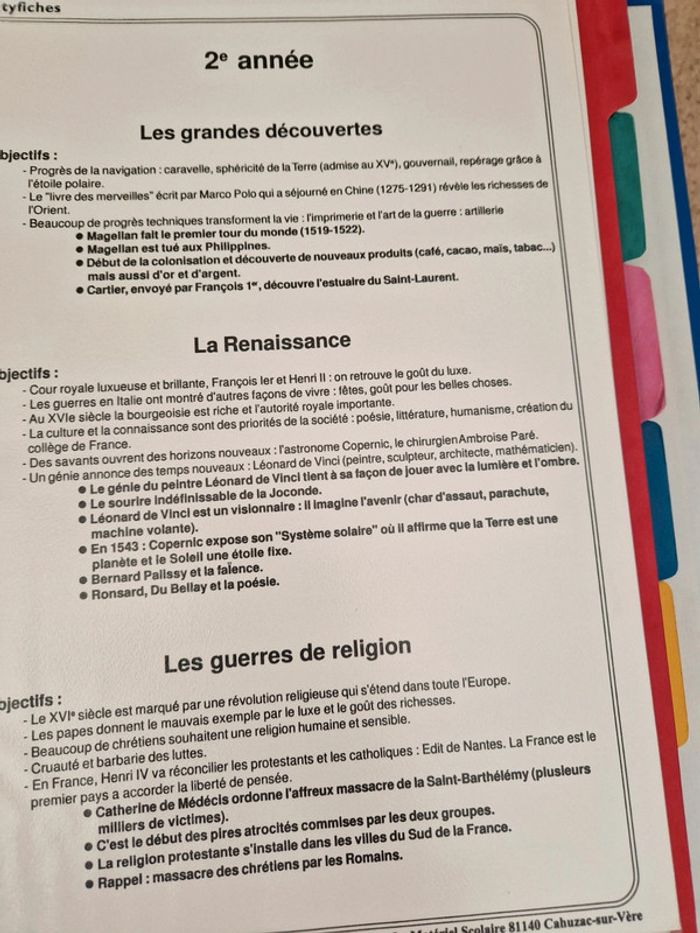 Classeur histoire cycle3 - photo numéro 6
