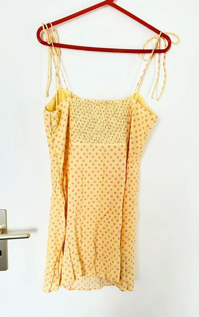 Robe courte jaune à pois - Mango - photo numéro 2