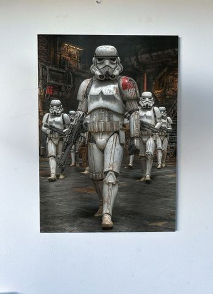 Poster métallique 30cm x 42cm Starwars + aimant mural fourni.