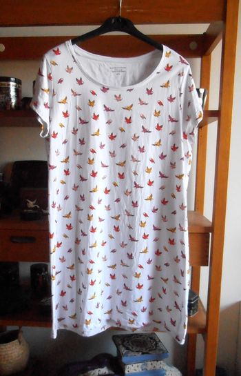 Chemise de nuit femme, coton bio, Monoprix, taille XL 42/44