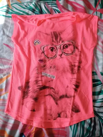 T-shirt rose enfant fille