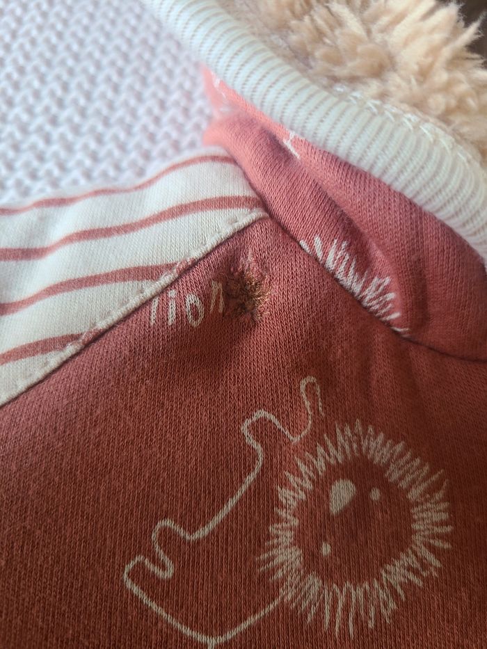 Manteau bébé douillet motif lions 12 mois - photo numéro 4