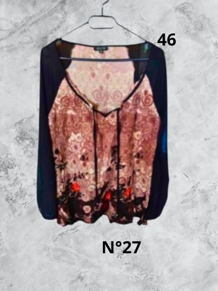 N°27 Blouse multicolore T46. Clara Vitti.
