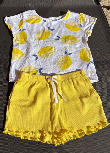 Pyjama été citrons  2 pièces 2 ans fille  Okaïdi