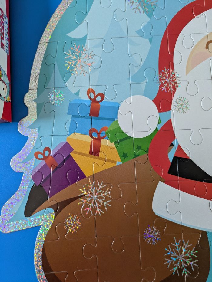 Puzzle Père Noël avec brillant - photo numéro 4