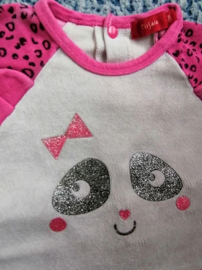 Pyjama velour fille taille 12 mois - photo numéro 3