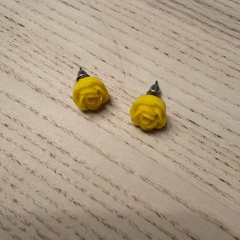 Boucles d’oreilles fleurs • jaunes 🌿